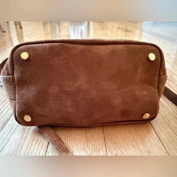 Claudia Firenze Brown Suede Crossbody Bag Viral TikTok - Picture 2 of 6